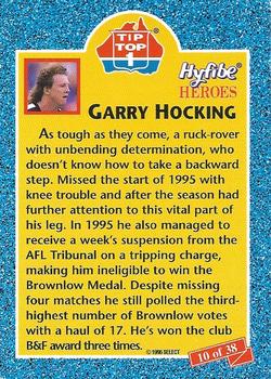 1996 Select Tip Top Hyfibe Heroes #10 Garry Hocking Back